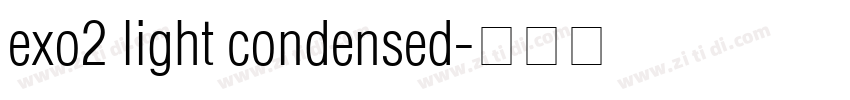 exo2 light condensed字体转换